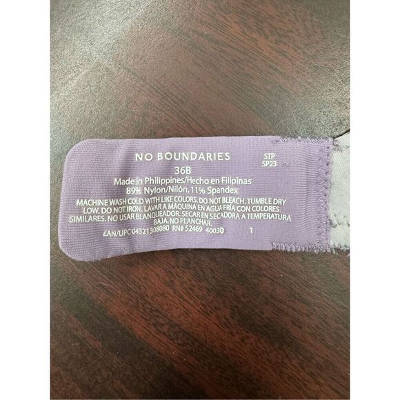 No Boundaries Light Purple All Over Lace Push Up Bra Size 36B - Picture 5 of 5